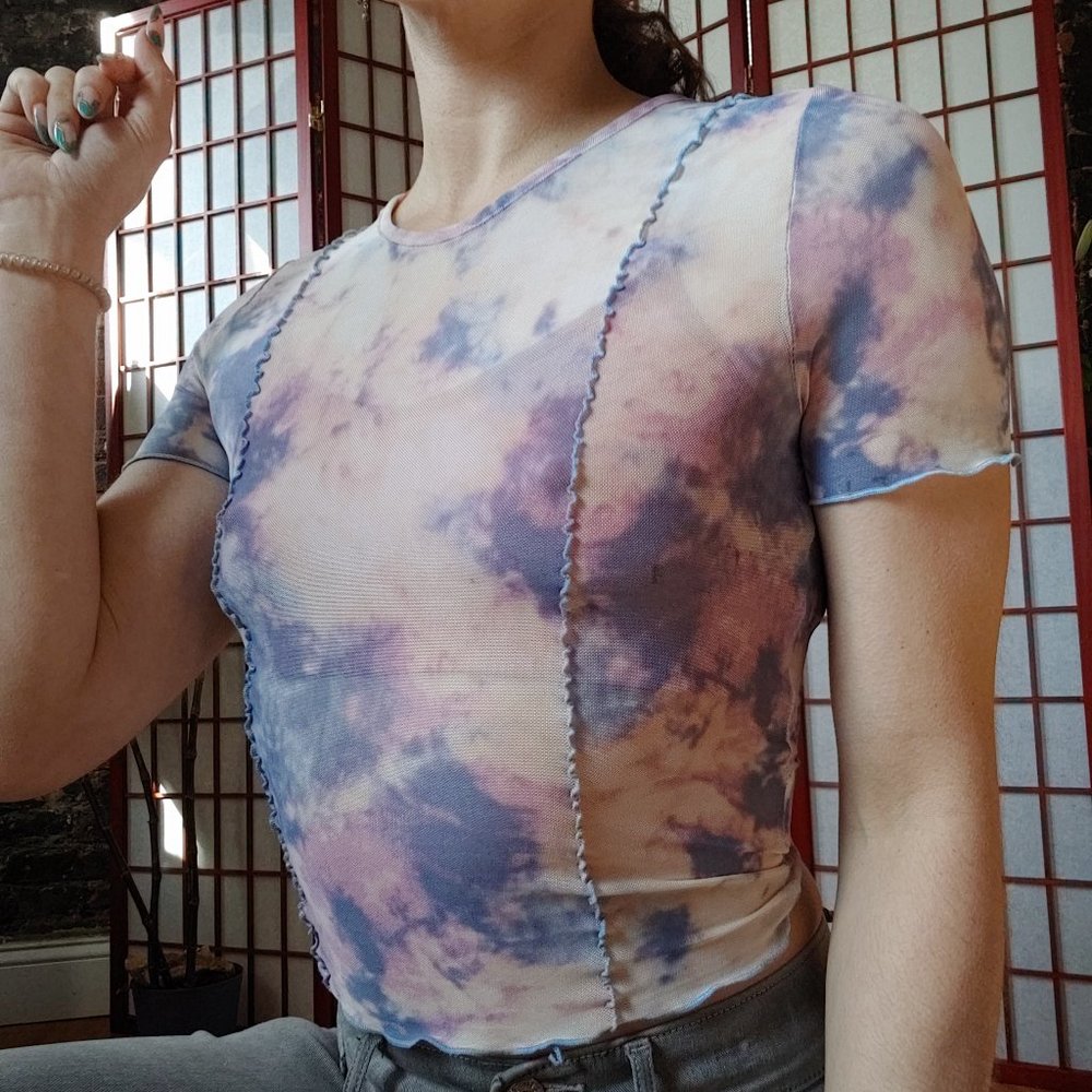 Urban Outfitters mesh clouds top